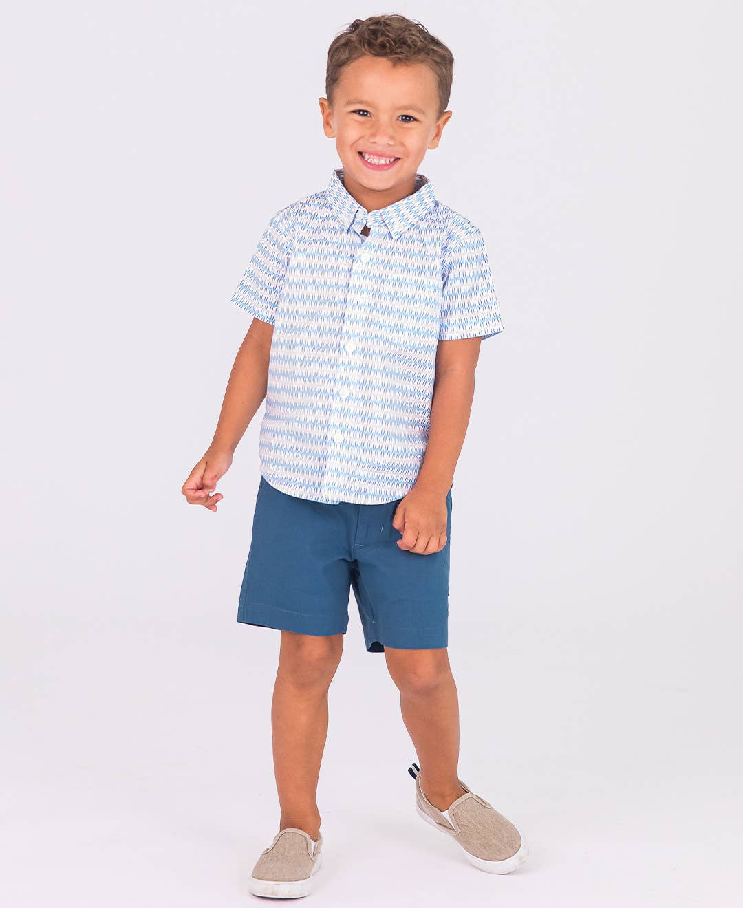 6 - Blue Boys Indigo Stretch Chino Shorts