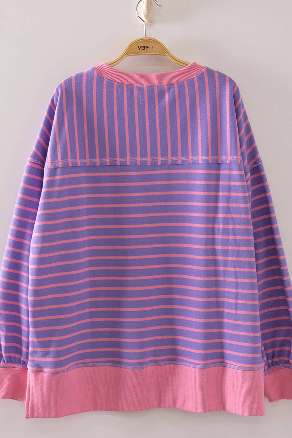 Stripe Comfy Casual Oversized Knit Top