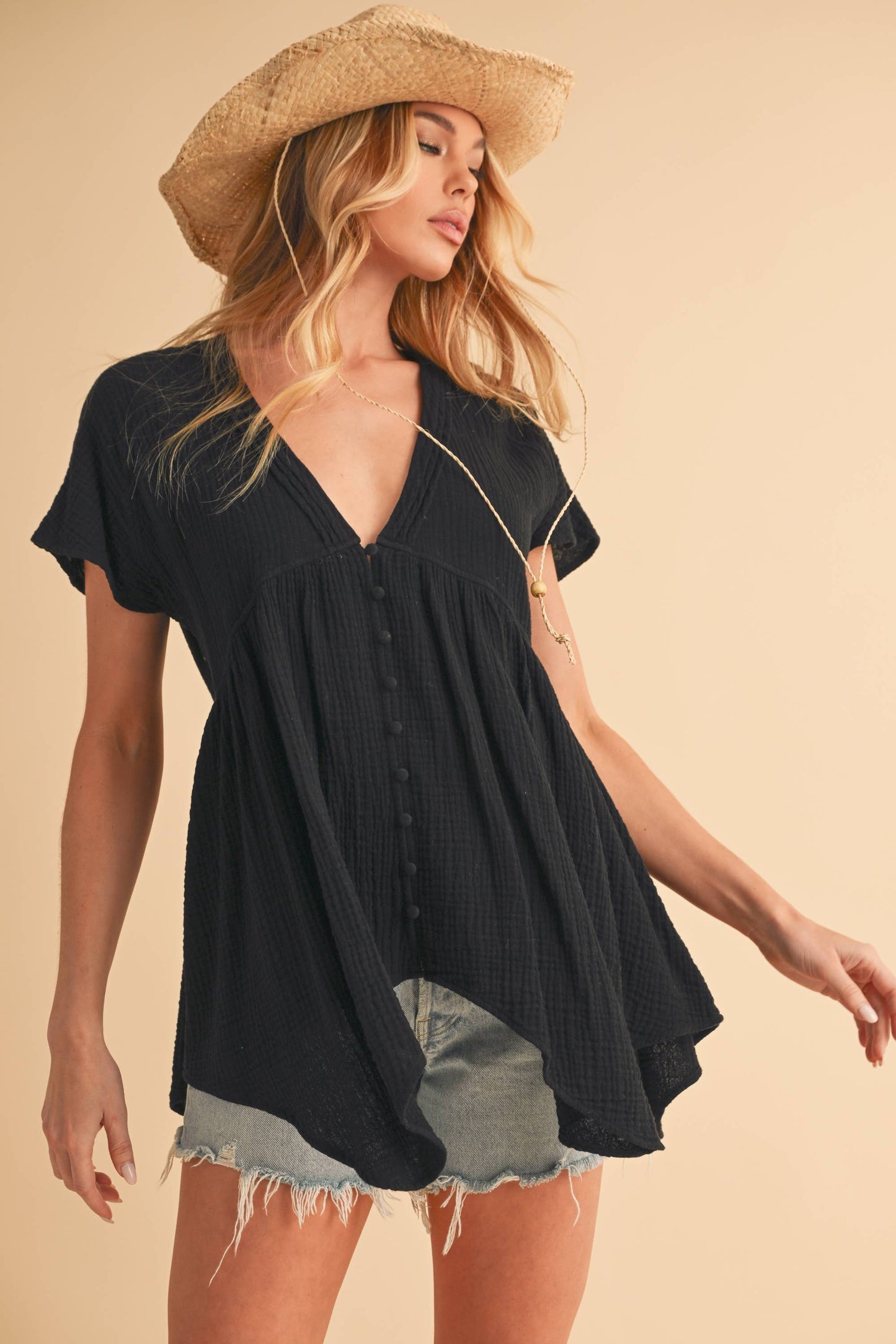 Small - 8275DD Florise Button Down Blouse 3: Oat / Contemporary / S