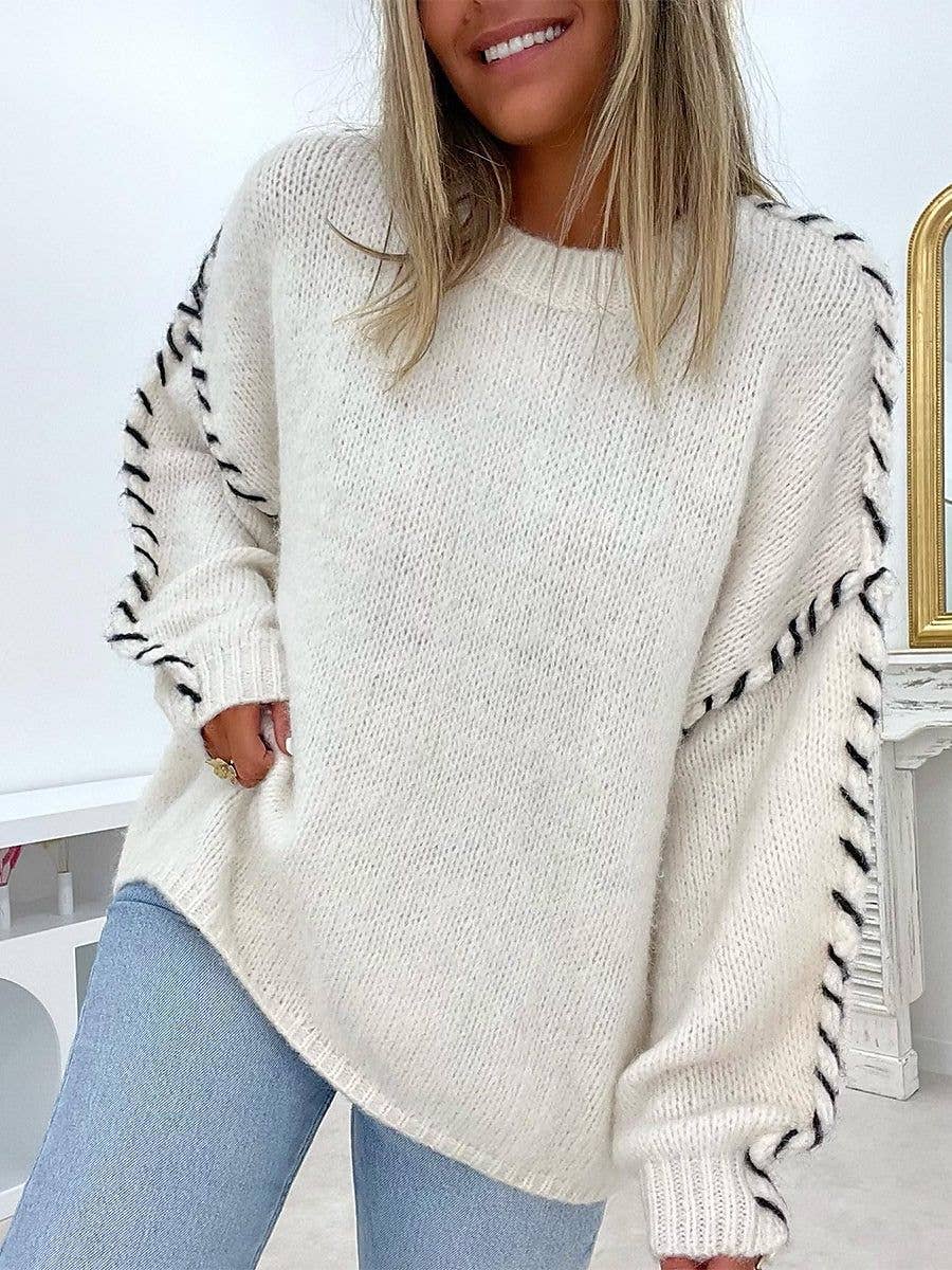 Round Neck Stitch Sweater