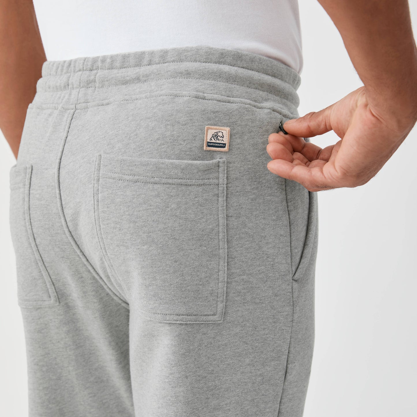 Heather Grey M - Dune Drawstring Terry Jogger