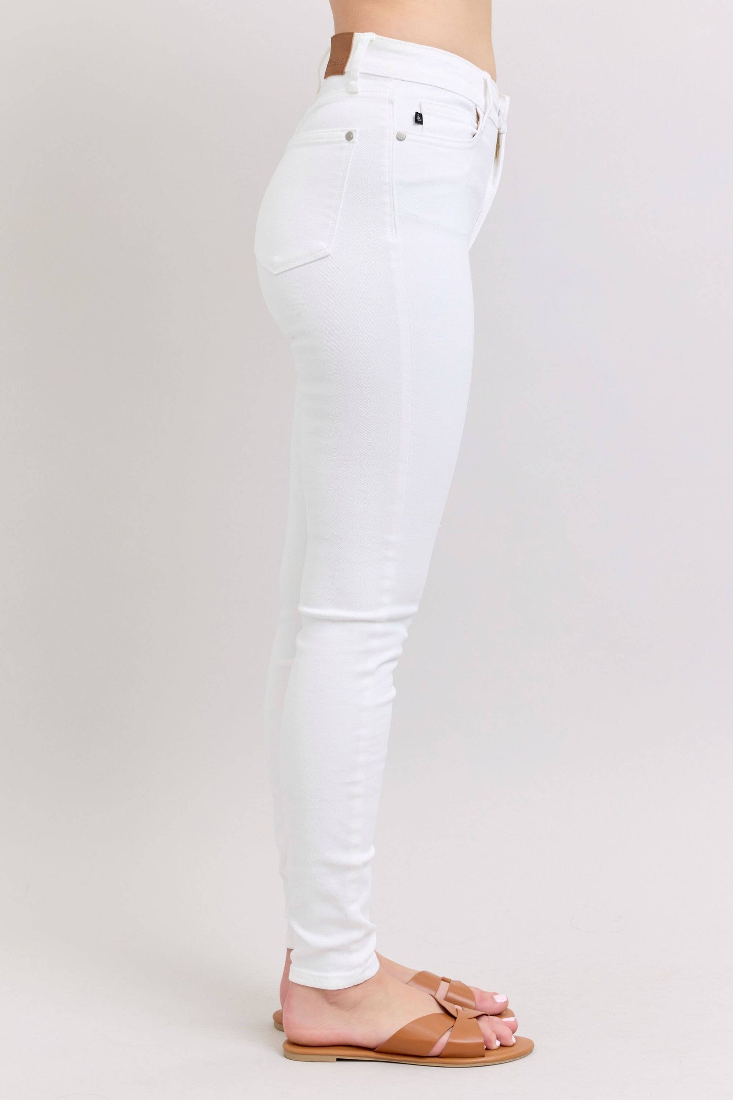 High Waisted Skinny: Wht / 11(30)
