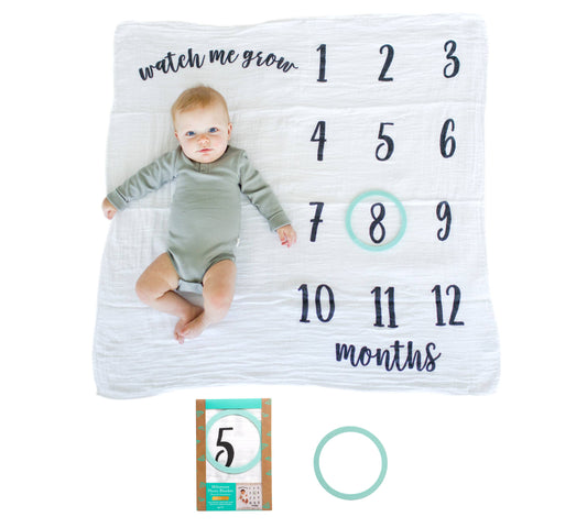 Baby Monthly Milestone Blanket, Photo Prop