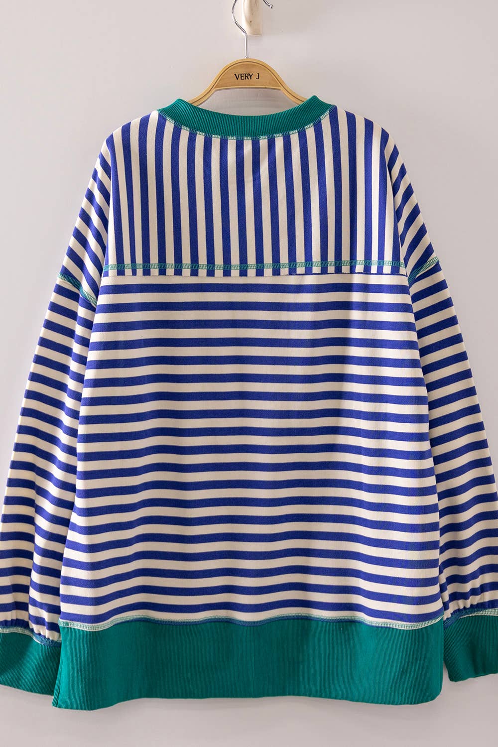 Stripe Comfy Casual Oversized Knit Top