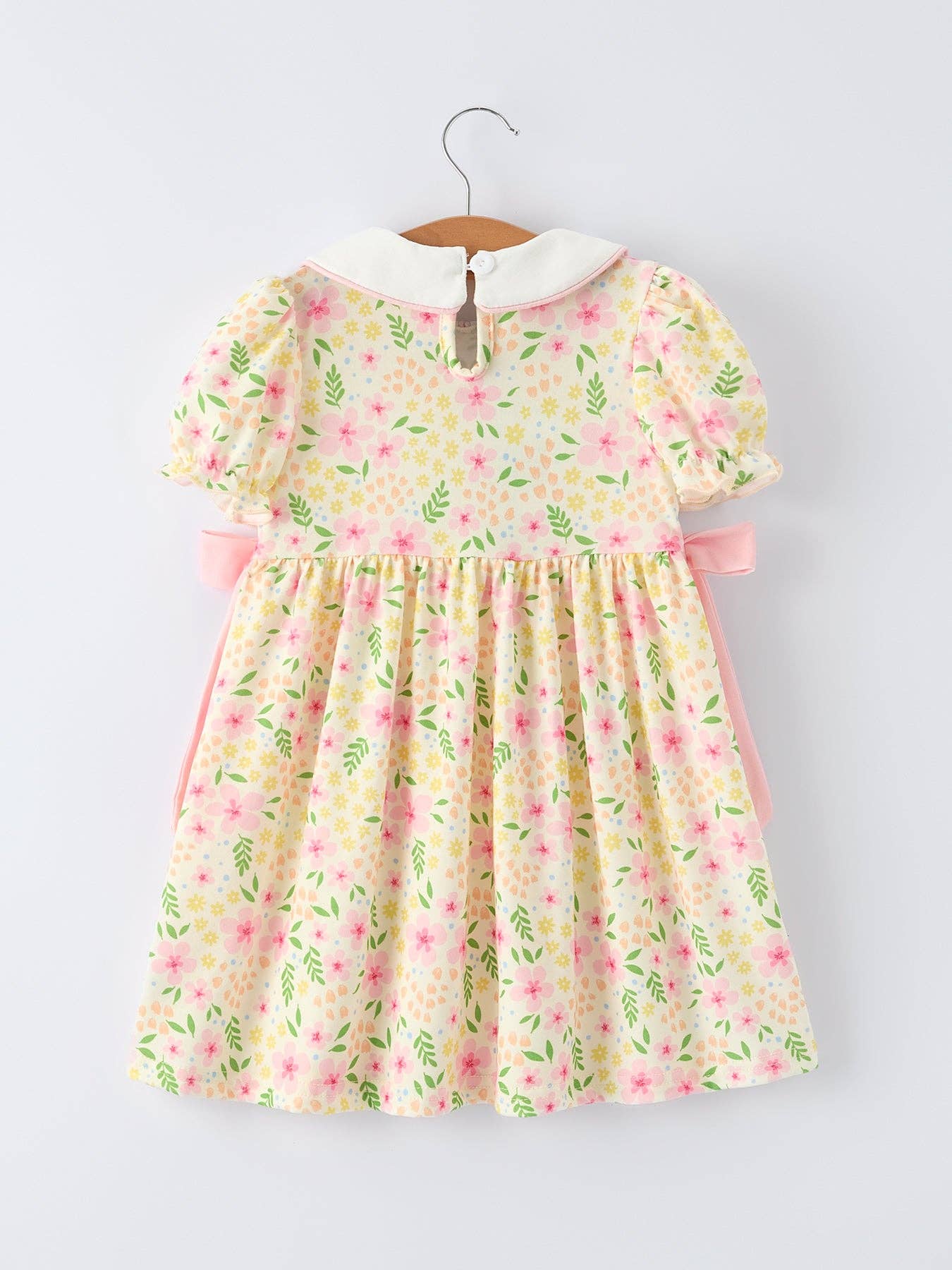 3T Easter Bunny Embroidery Smocking Cute Baby Girls Dress