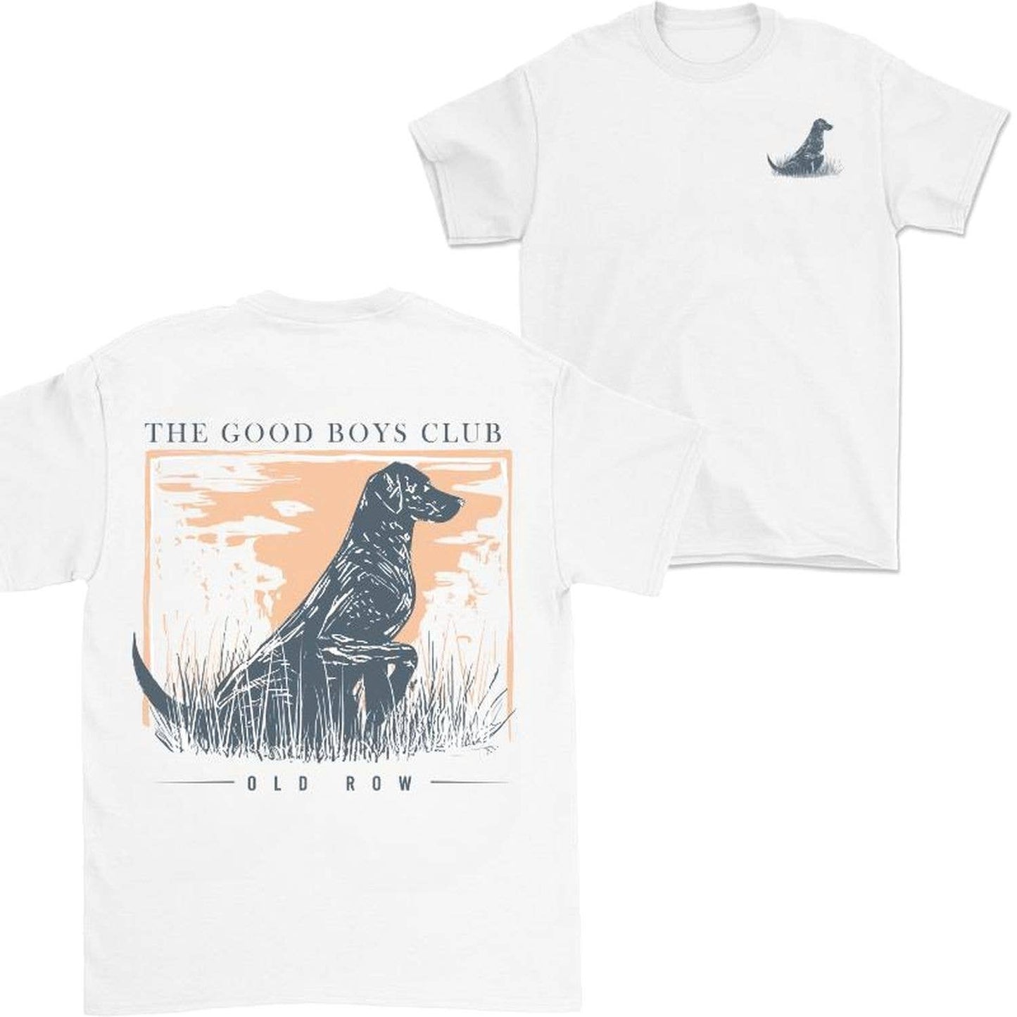 Navy M - Old Row Hoodie T-Shirt The Good Boys Club Design