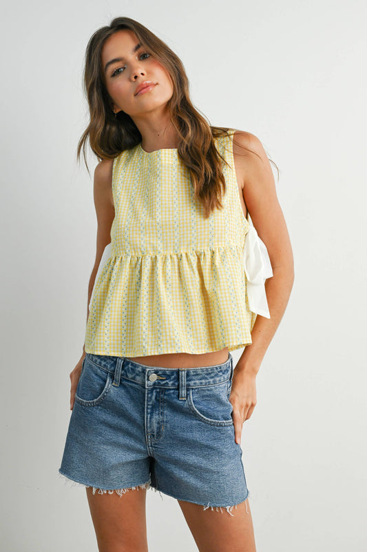 Sky Meadow Peplum Top - BMT7750