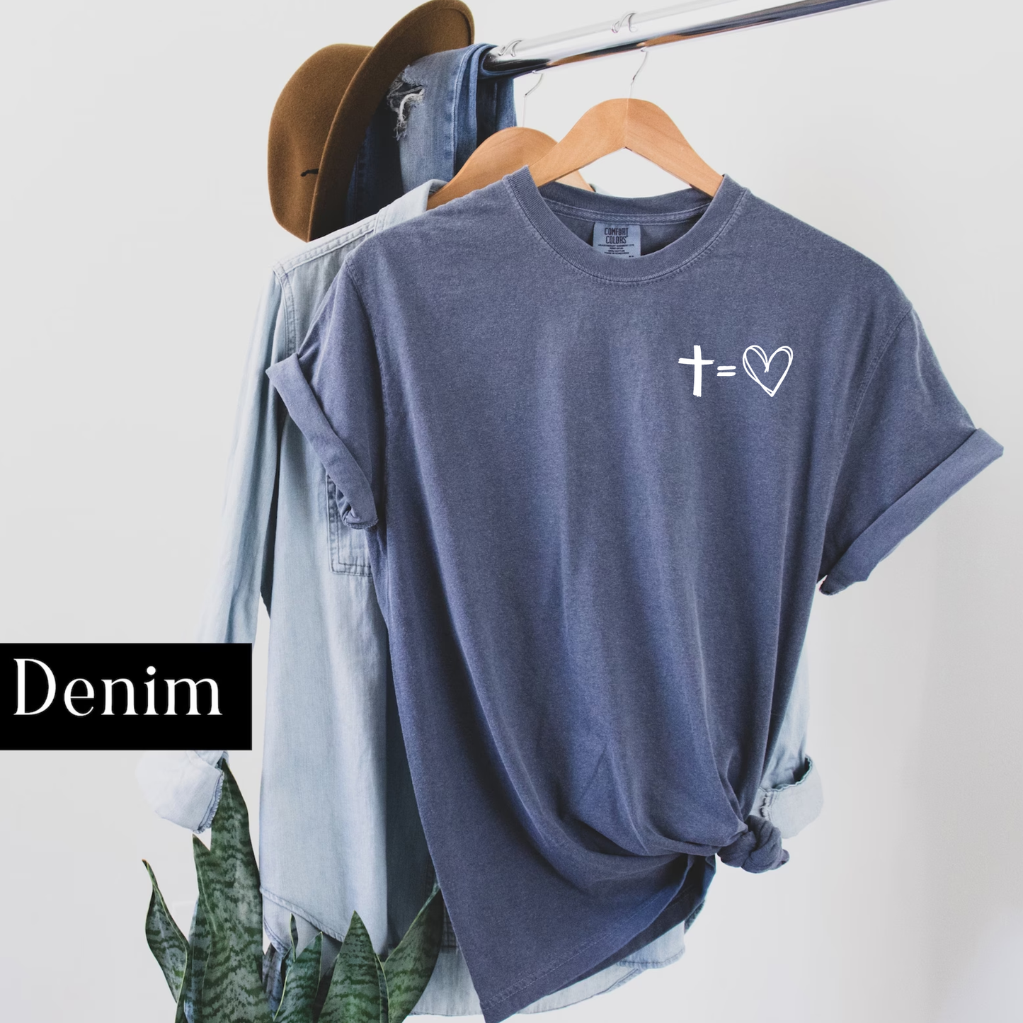 Jesus Has My Back Comfort Colors Heavyweight T-Shirt: Blossom / 2XL
