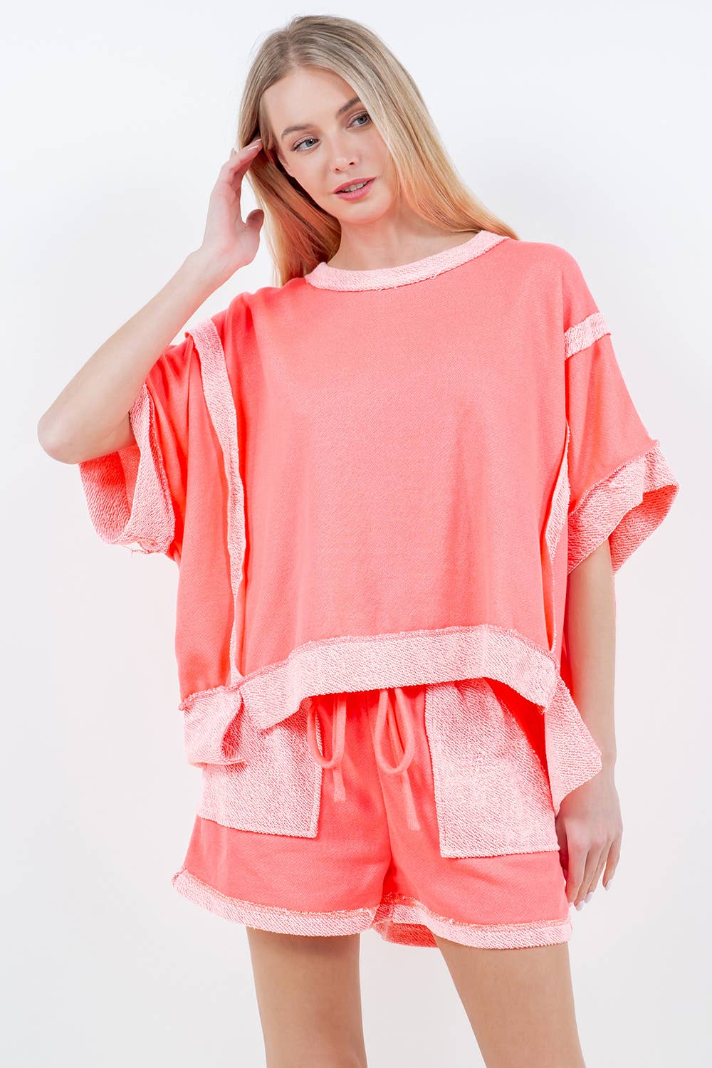 Oversize Reverse Contrast Banded Top