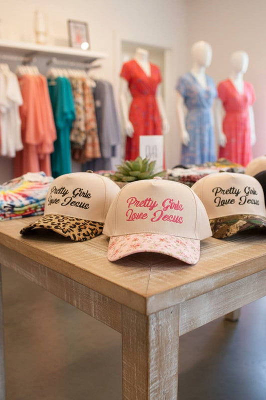 Pretty Girls Love Jesus Two Tone Cotton Hat SI-29249
