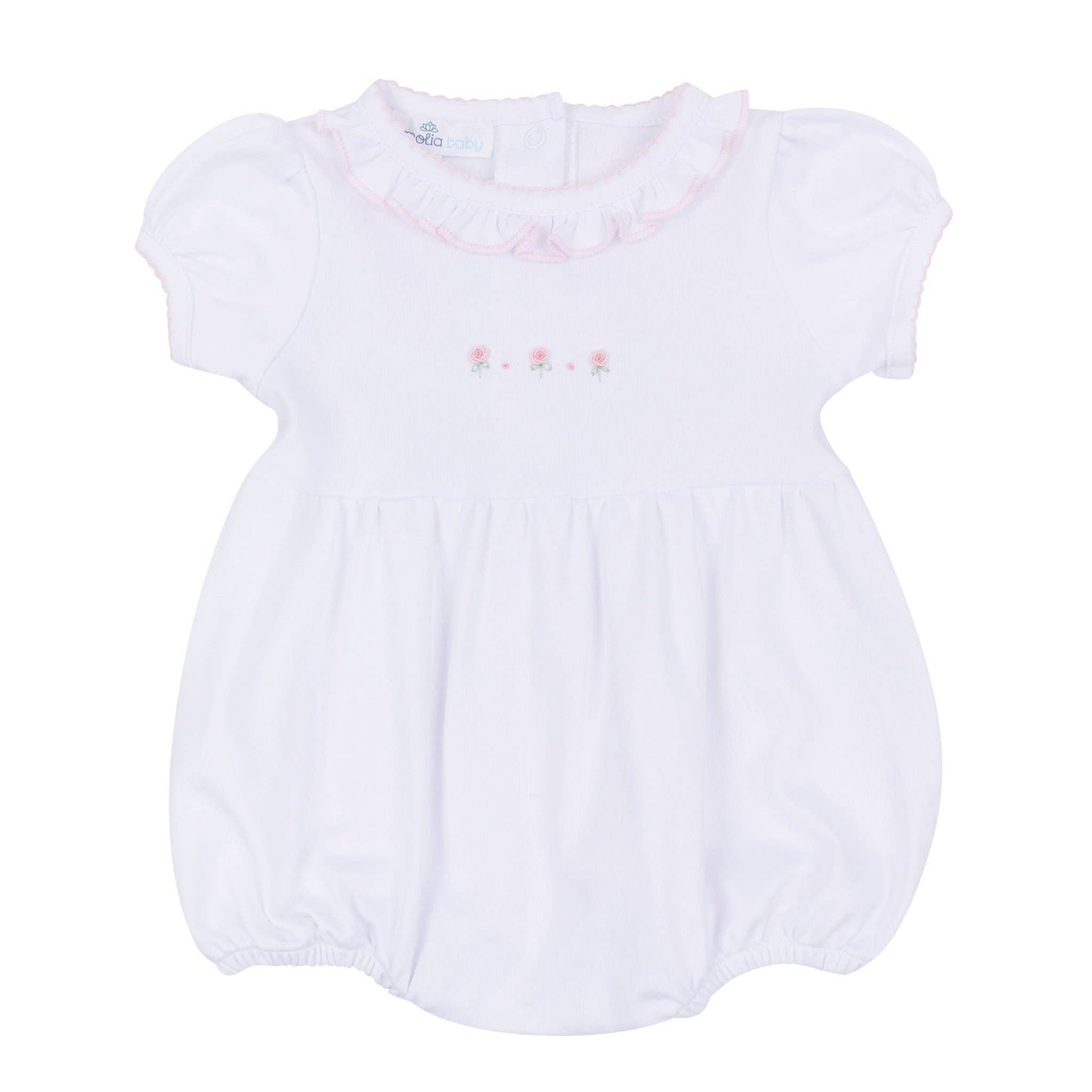 Juliette's Classics Ruffle Short Sleeve Bubble: 9 Months