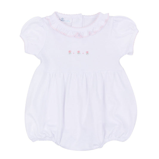 Juliette's Classics Ruffle Short Sleeve Bubble: 9 Months