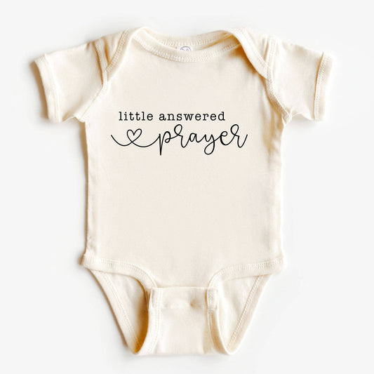 0-3 Little Answered Prayer Baby Bodysuit | Baby Gift | Religious: 0-3 Months / Short