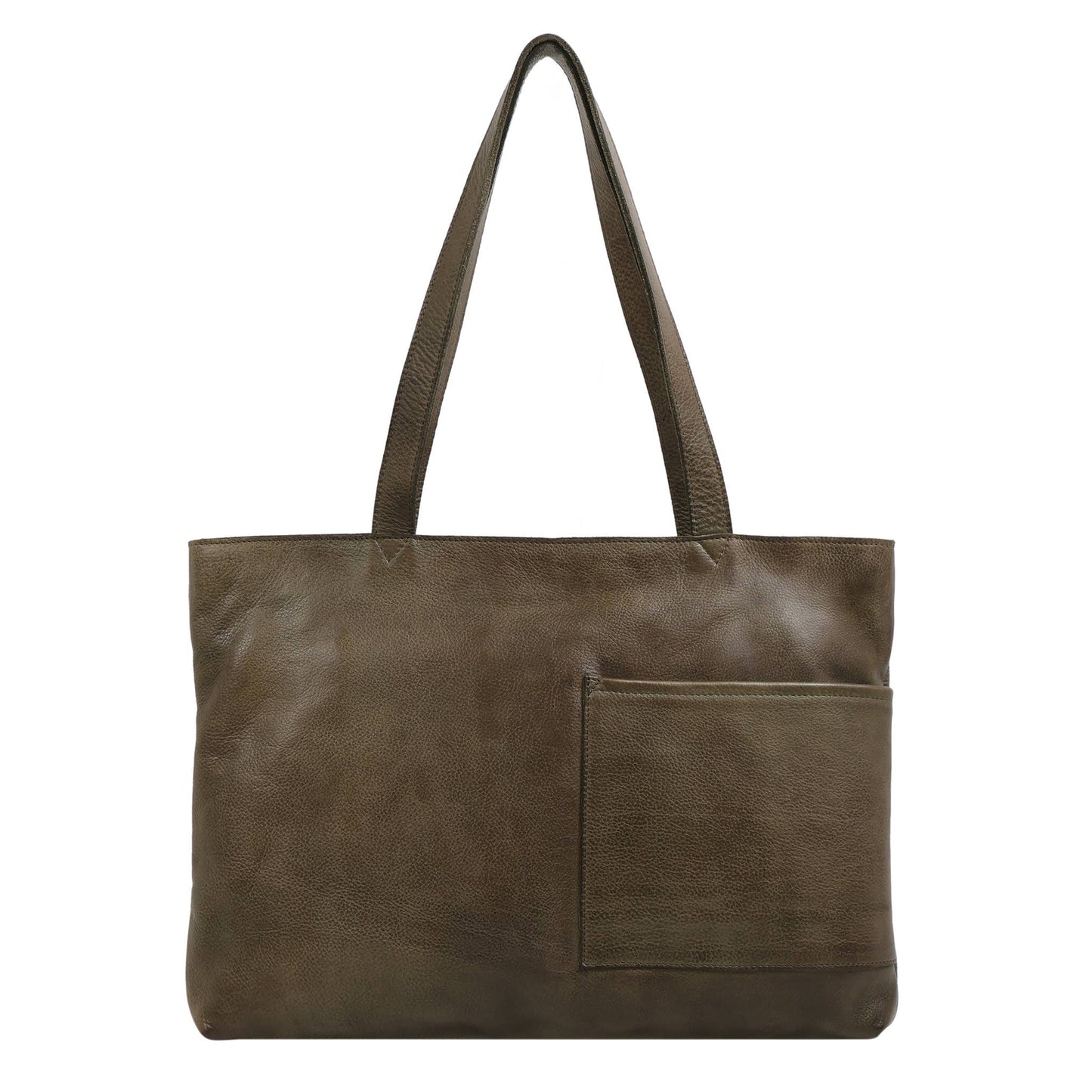 Noelle Handcrafted Leather Tote: Black