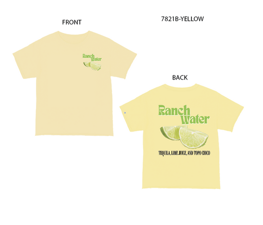 Ranch Water on Yellow Relaxed Fit Tee
