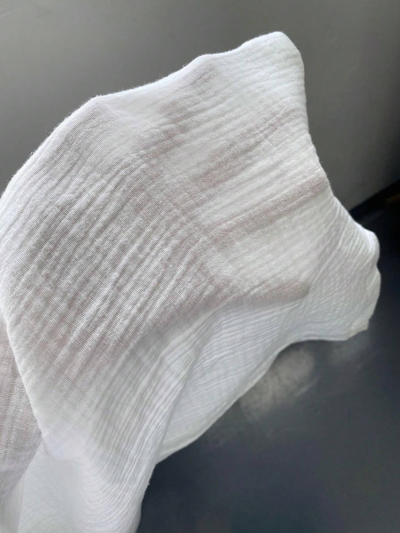 (M) Pure cotton pure color easy wide-legged pants: WHITE / (M) 1