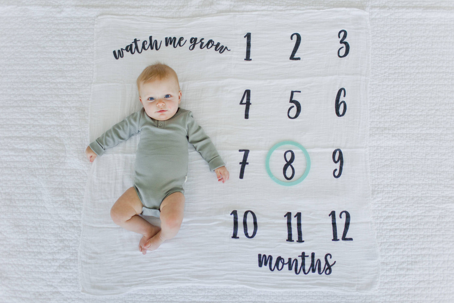 Baby Monthly Milestone Blanket, Photo Prop