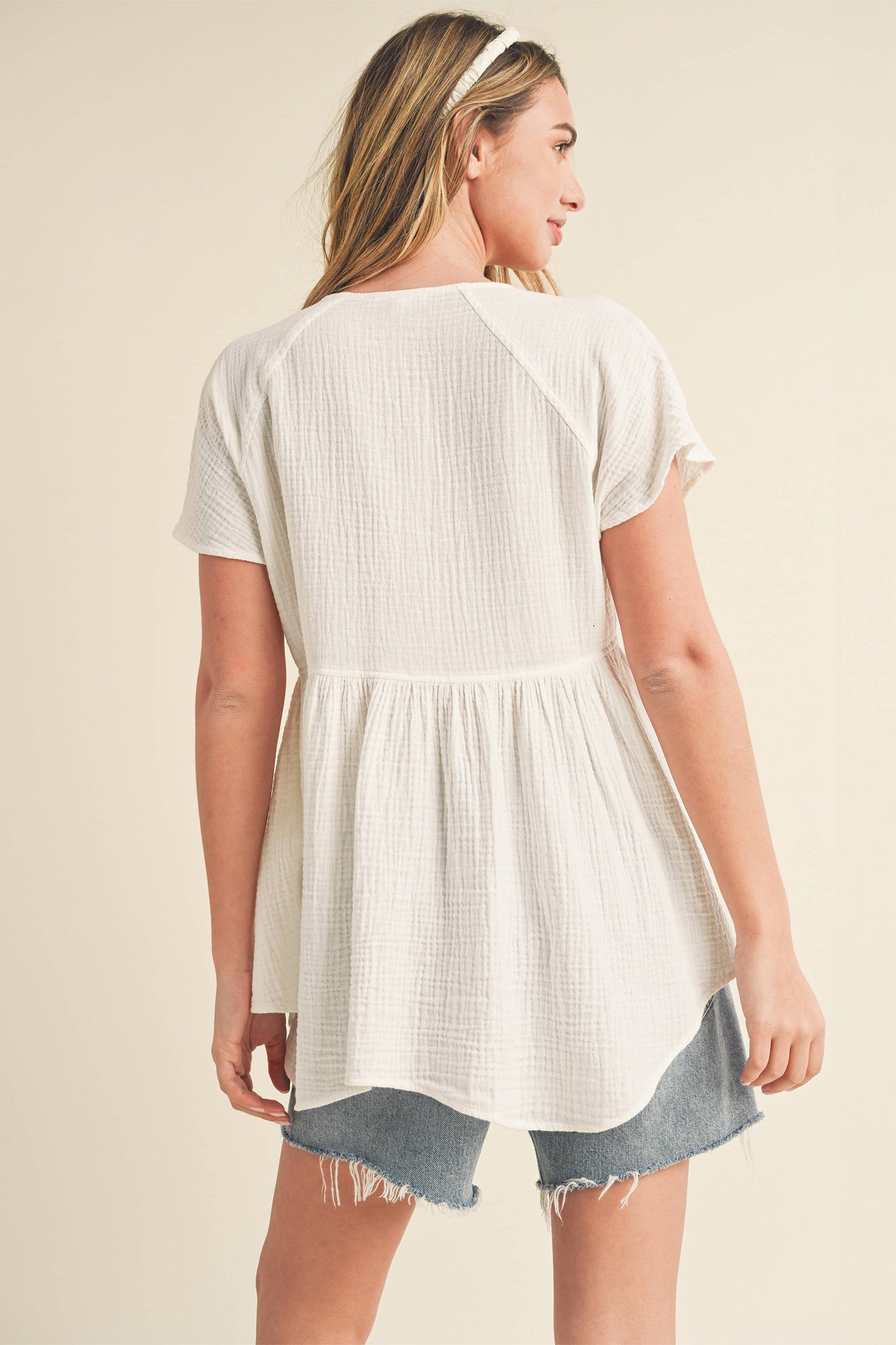 Medium - 8275DD Florise Button Down Blouse 3: Oat / Contemporary