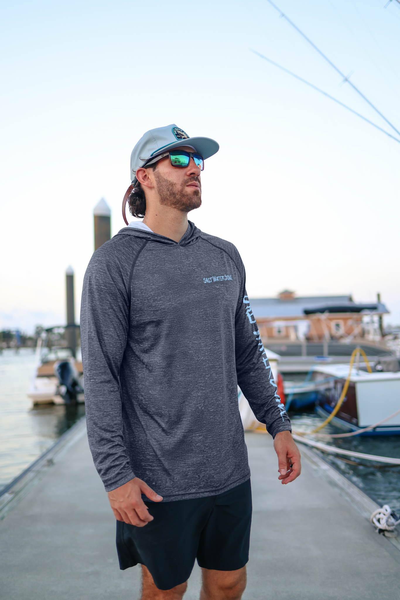 M Navy Blue - Flounder Classic Performance Hoodie
