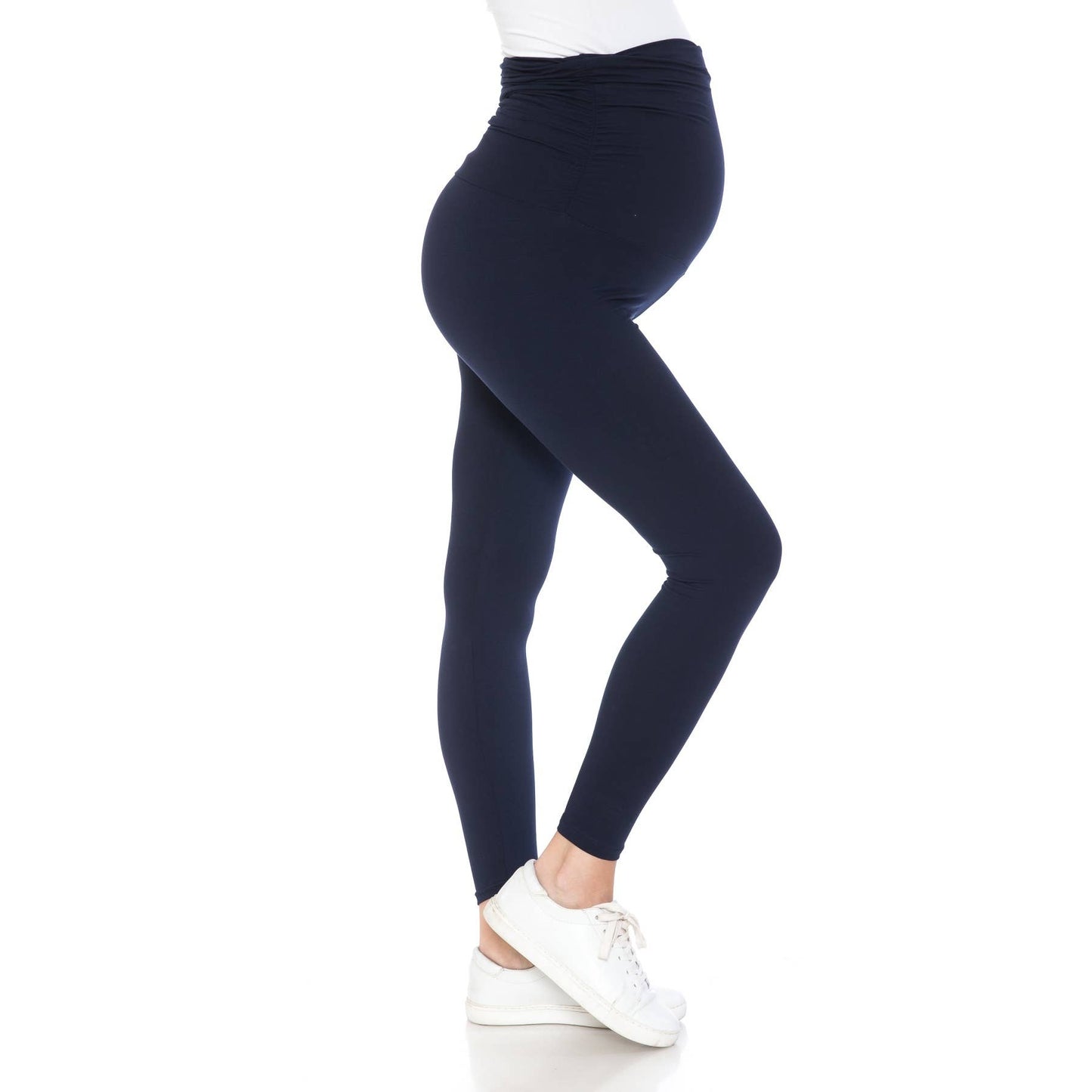 Buttery Soft Full Length Solid Maternity Leggings: Black / L