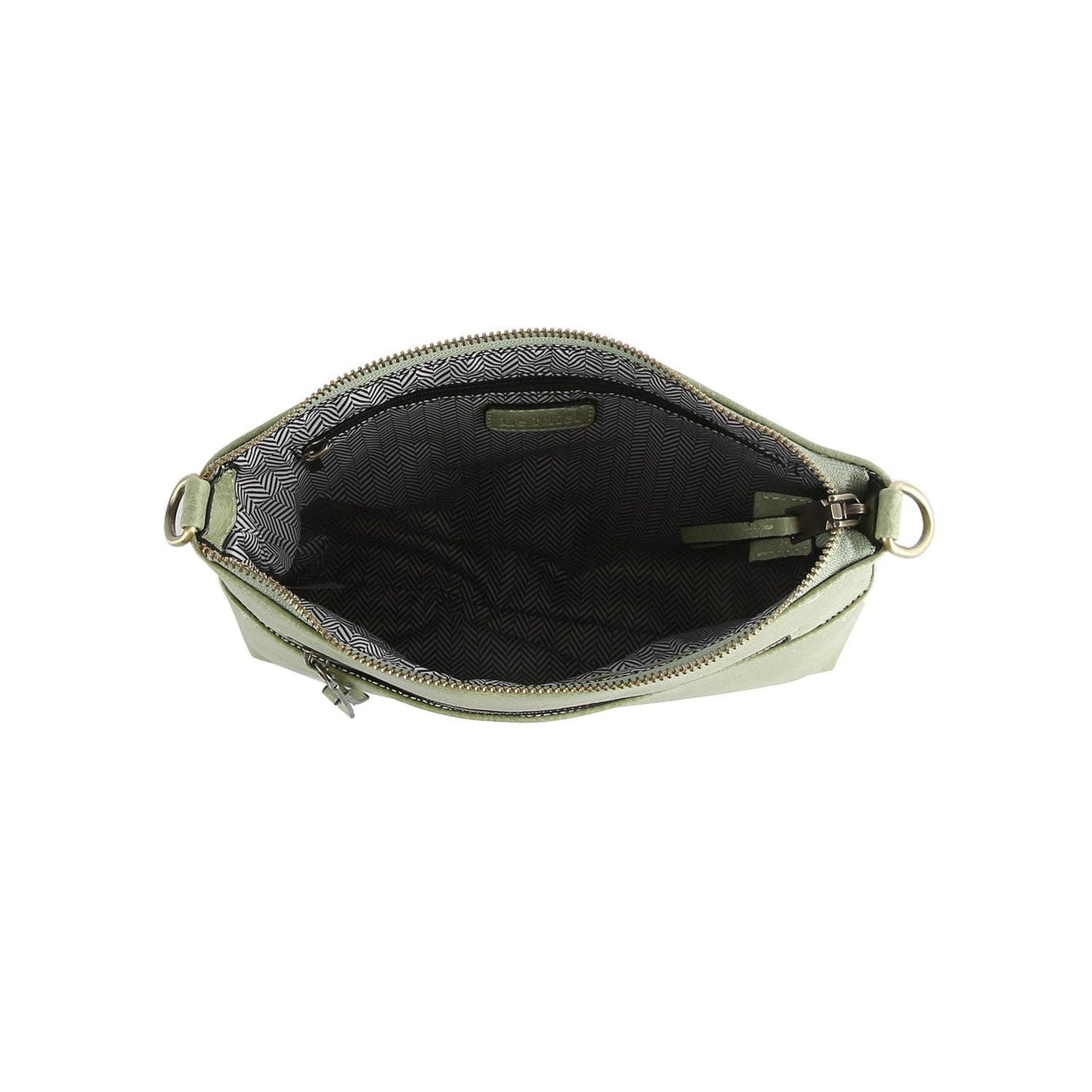 Boxy Rectangular Guitar Strap Crossbody Bag: Sage