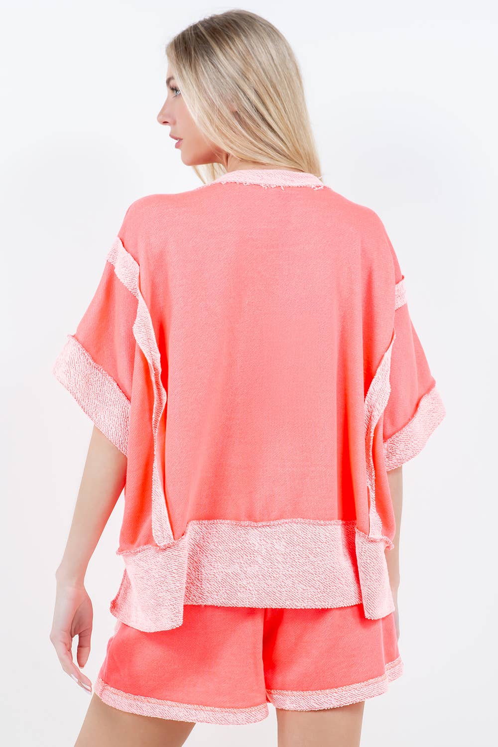Oversize Reverse Contrast Banded Top