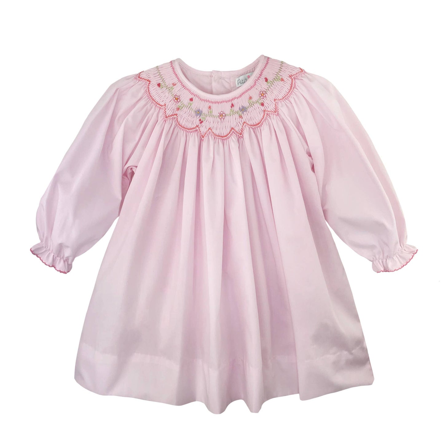Dress with Floral Bishop Smocking: 24 Month