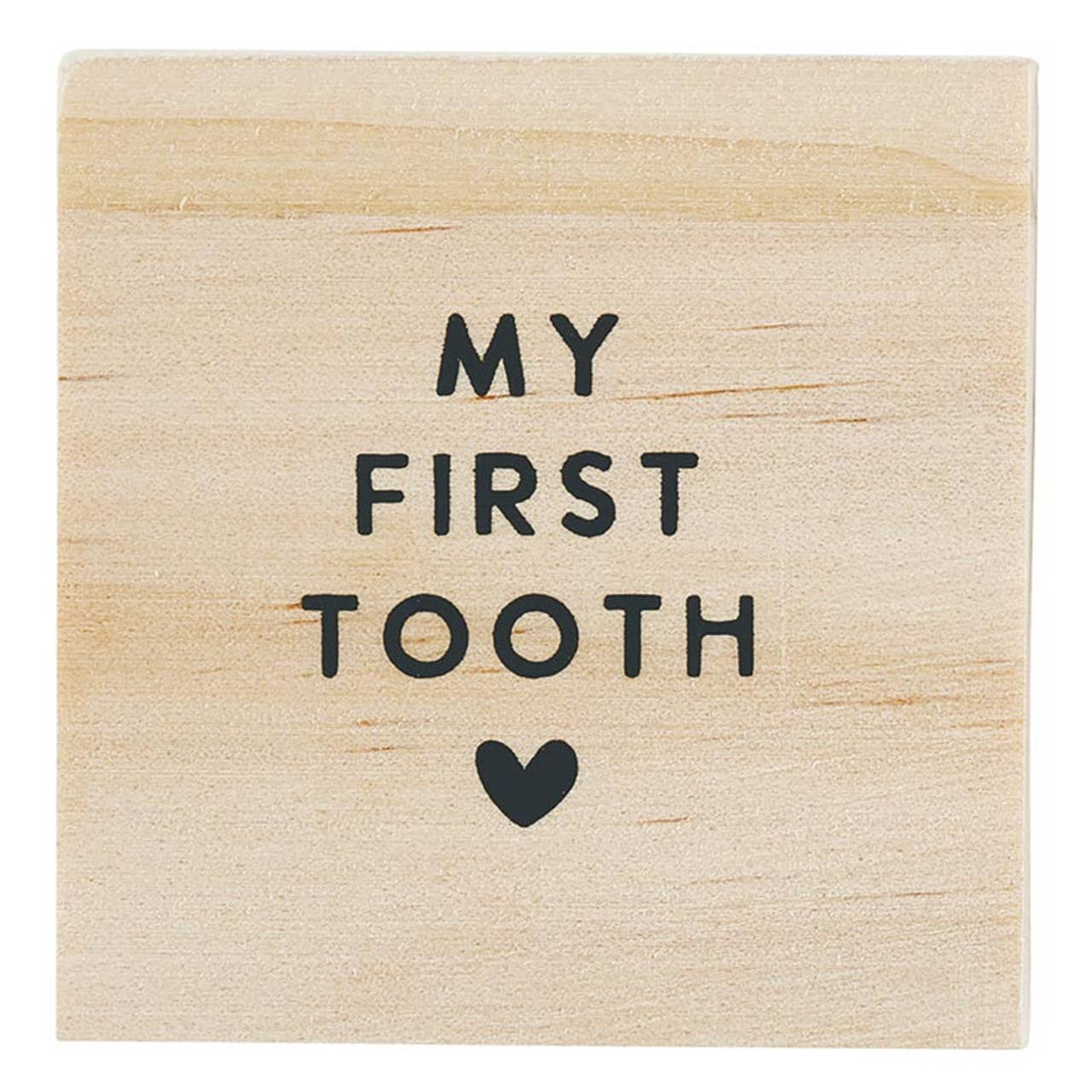 My First Tooth Box: Wipe Clean with Damp Cloth / Pine Wood