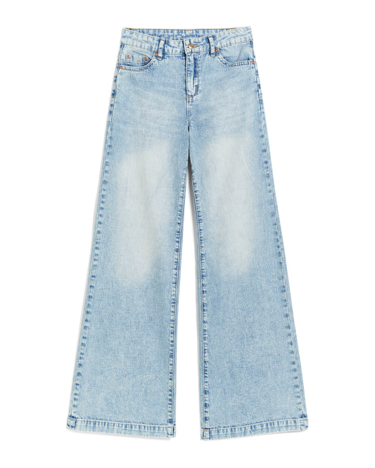 10 GIRLS-BASIC WIDE LEG/23159-DBAB: LIGHT INDIGO  / 23159-DBAB