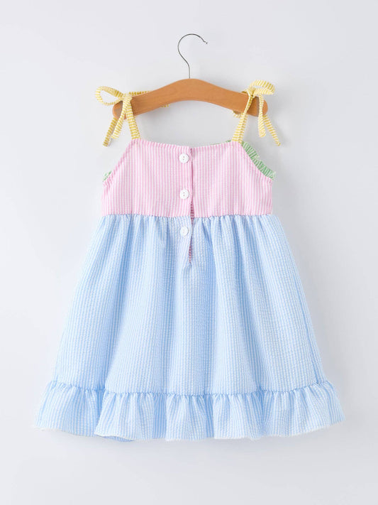 “I ❤ MOM” Smocked Girls Dress