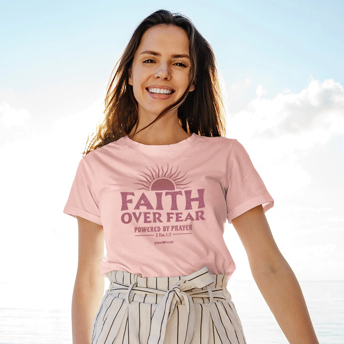 Womens T-Shirt Faith Prayer