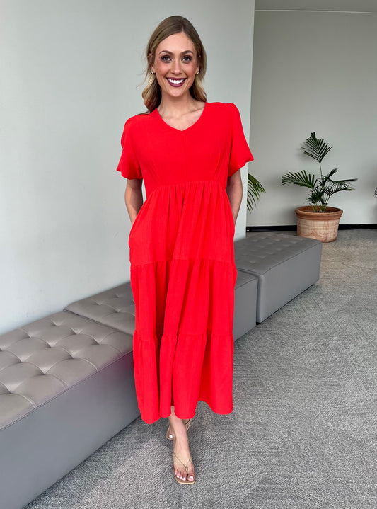 Large -CC Red Maxi Dress