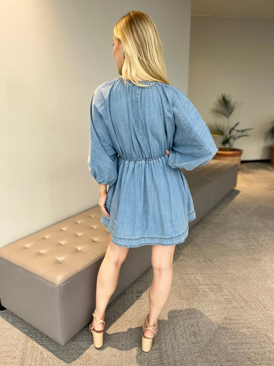 Large - CC Light Denim Dress