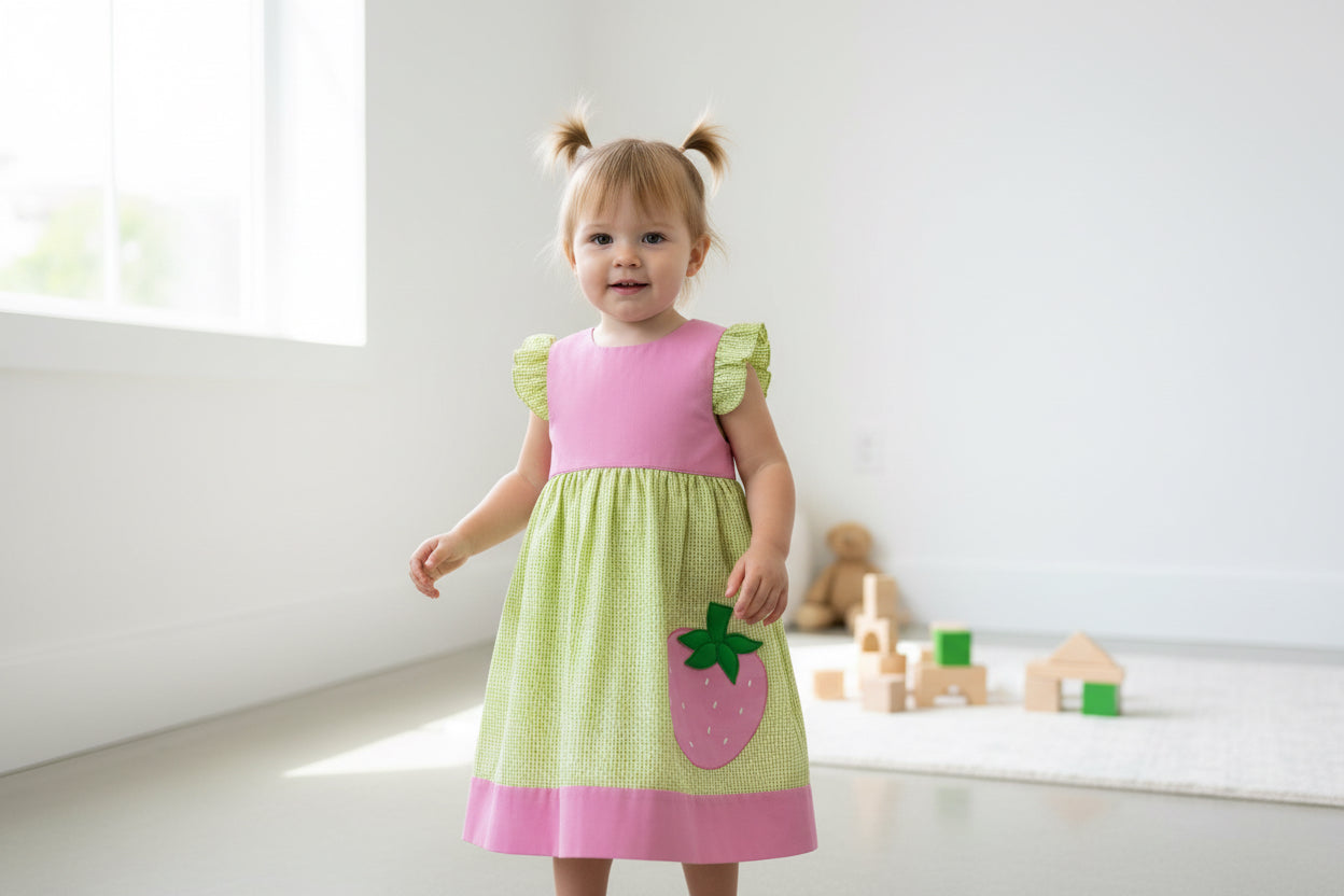 2T - Strawberry App Sundress