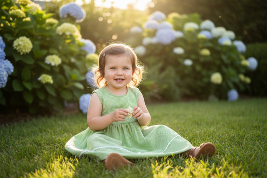 4T - Green Gingham Dress