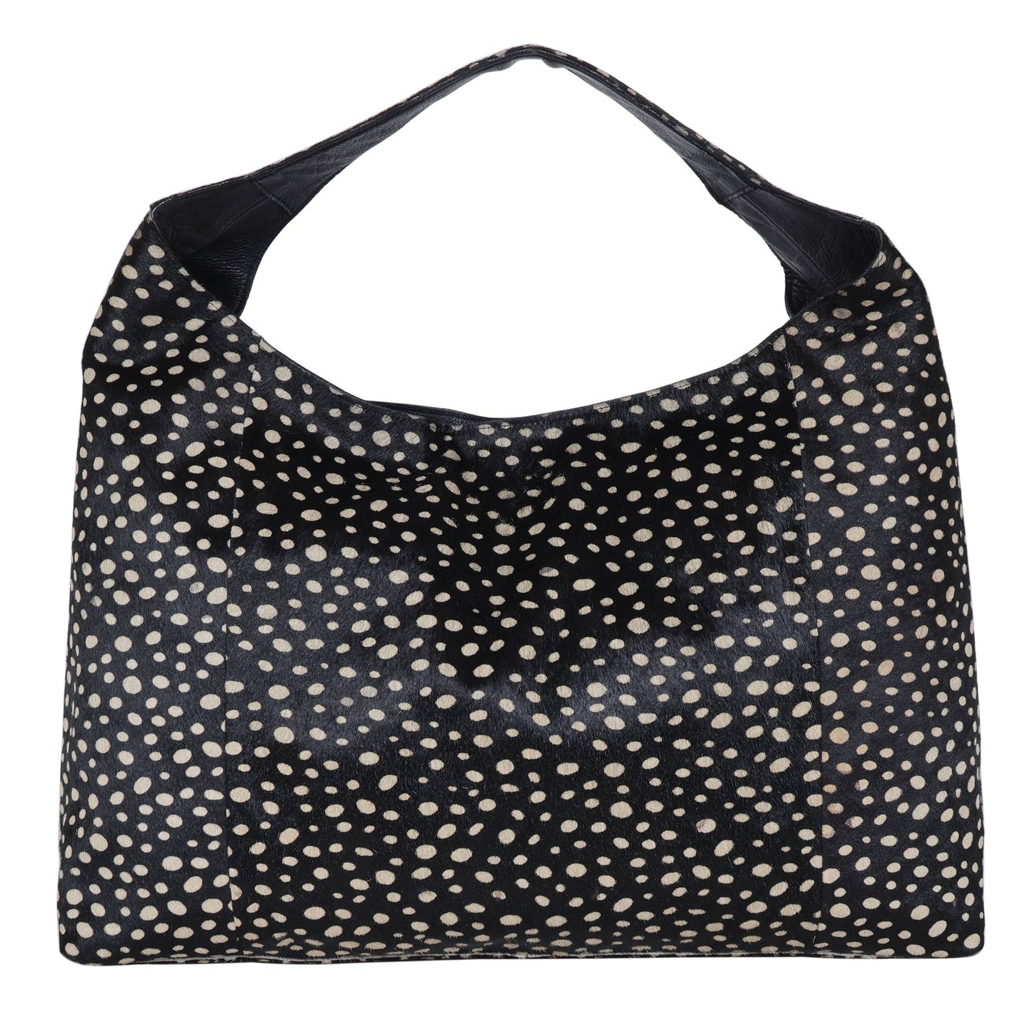 Lindsey Hair On Handcrafted Leather Tote Bag: Brown