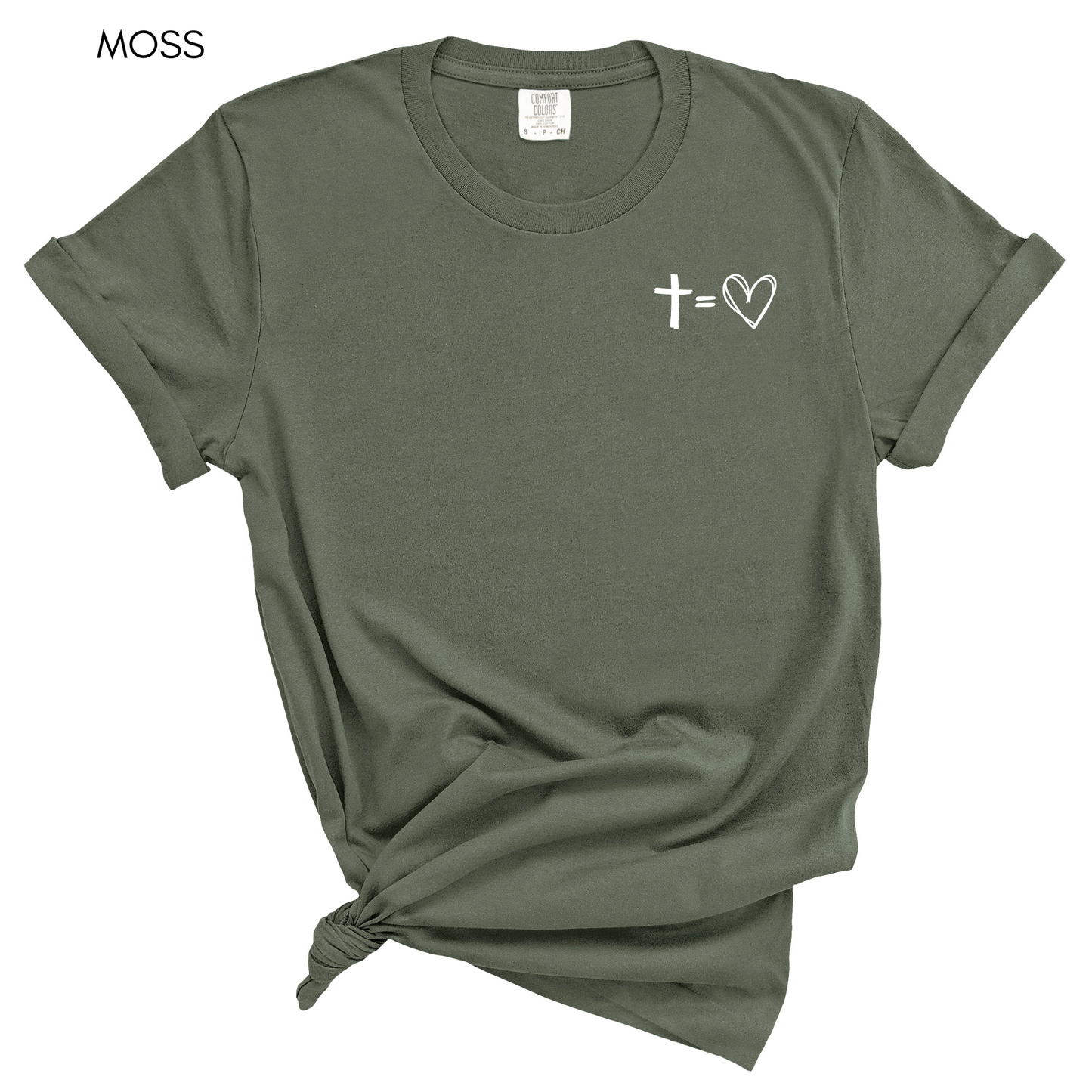 Jesus Has My Back Comfort Colors Heavyweight T-Shirt: Blossom / Large