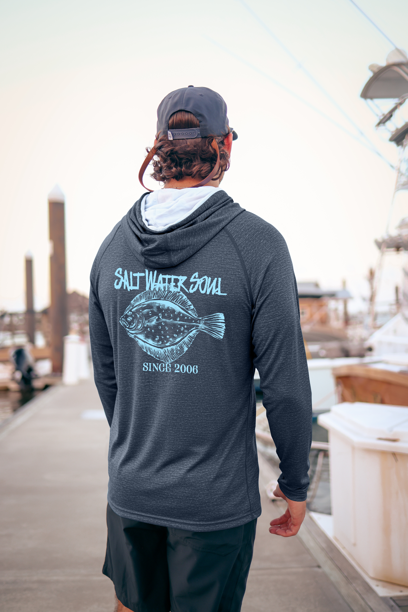 2XL Navy Blue - Flounder Classic Performance Hoodie
