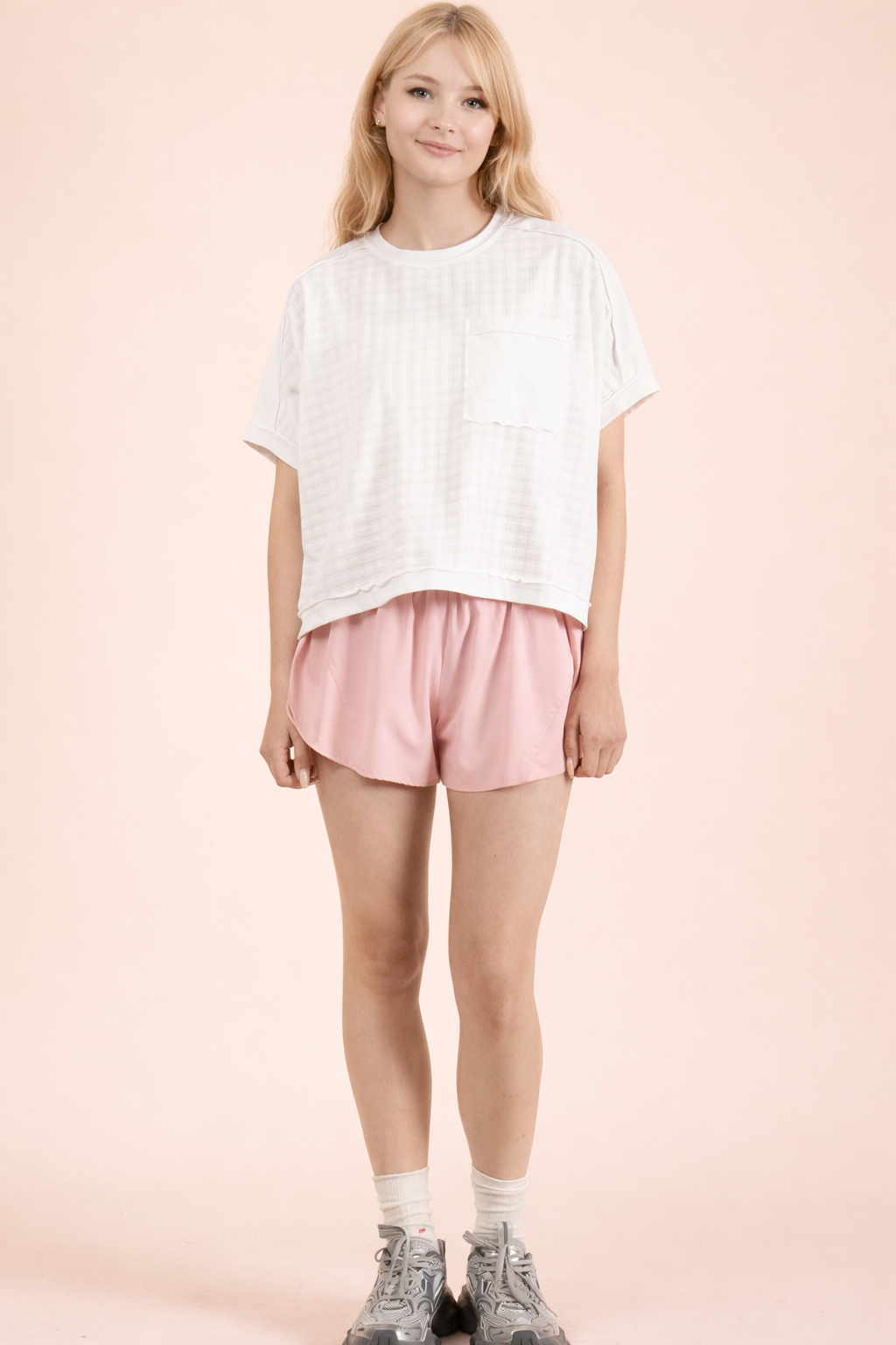 Dolman Sleeve Textured Knit Casual Top