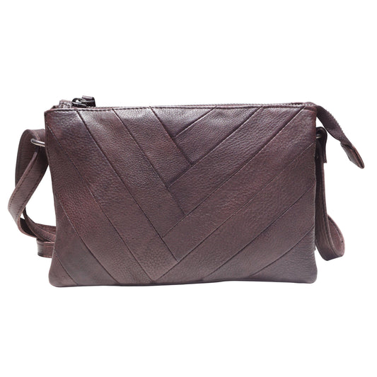 Sunny Handcrafted Leather Crossbody Bags: Brown