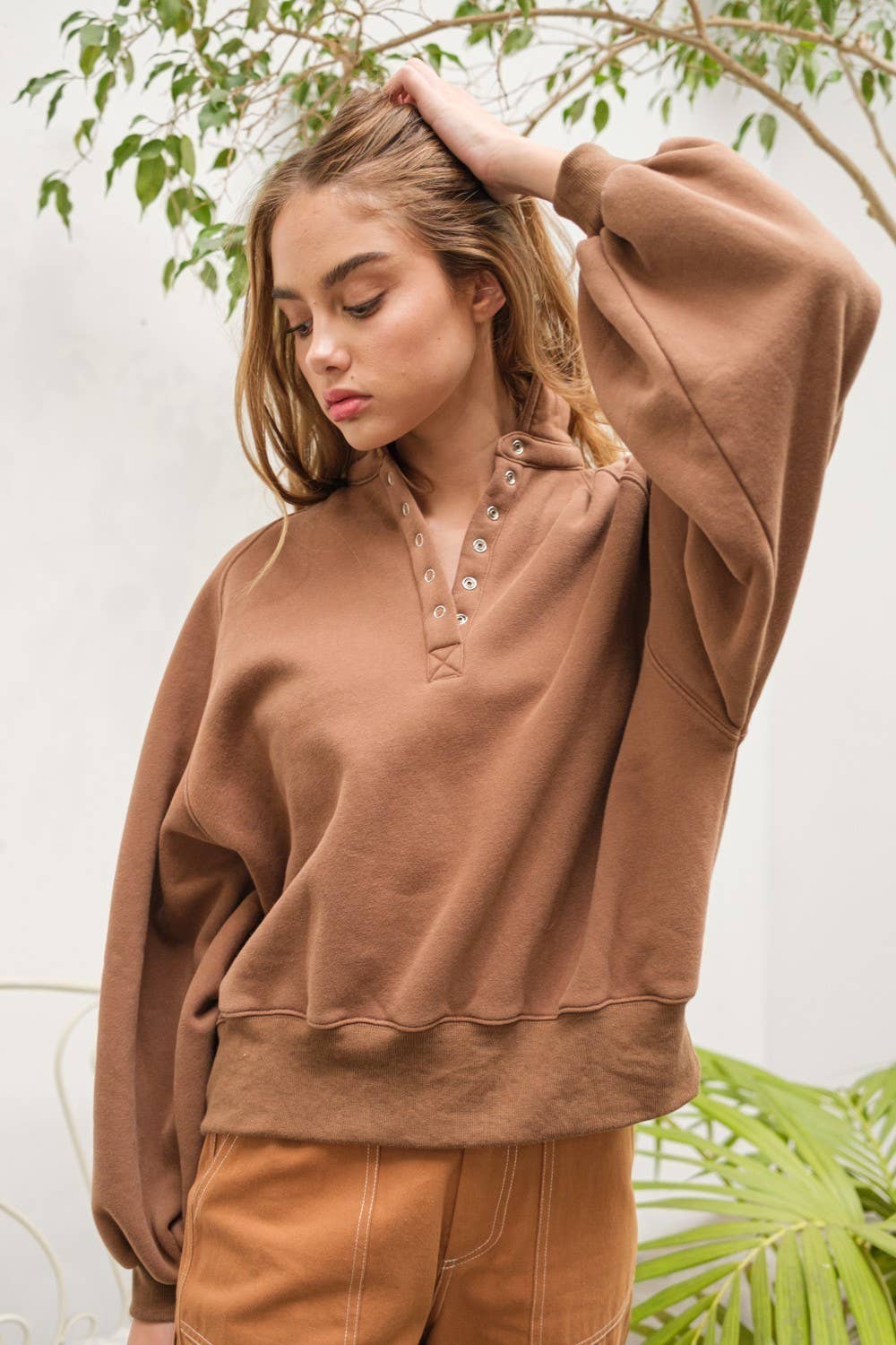 Piper Snap Button Collared Sweater
