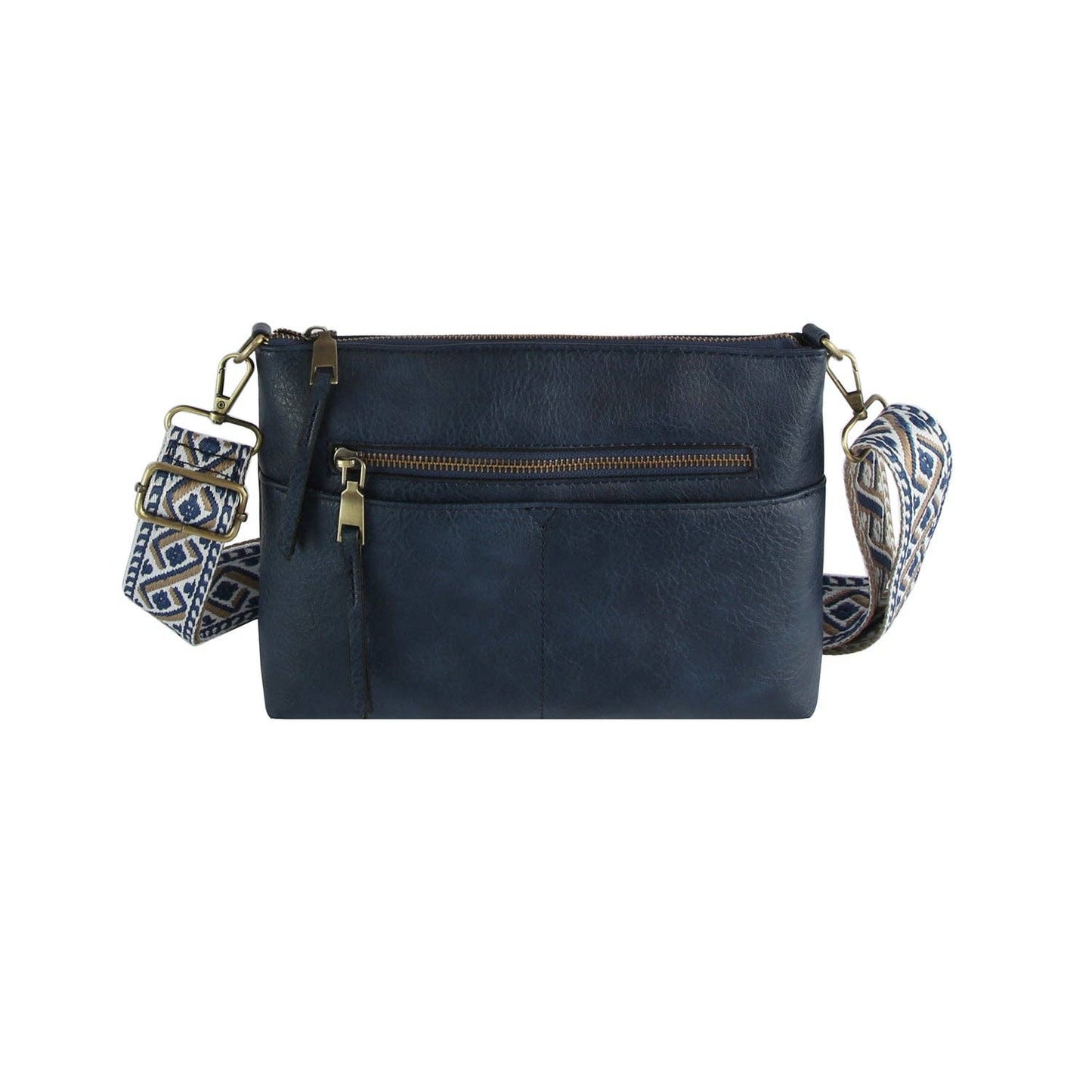 Boxy Rectangular Guitar Strap Crossbody Bag: Sage