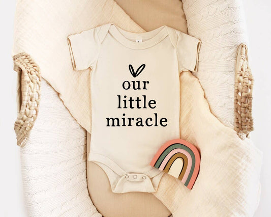 3-6 Our Little Miracle Baby Bodysuit | Clothes for Babies: 3-6 Months / Short