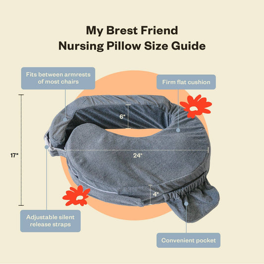 Deluxe Nursing Pillow: Evening Grey