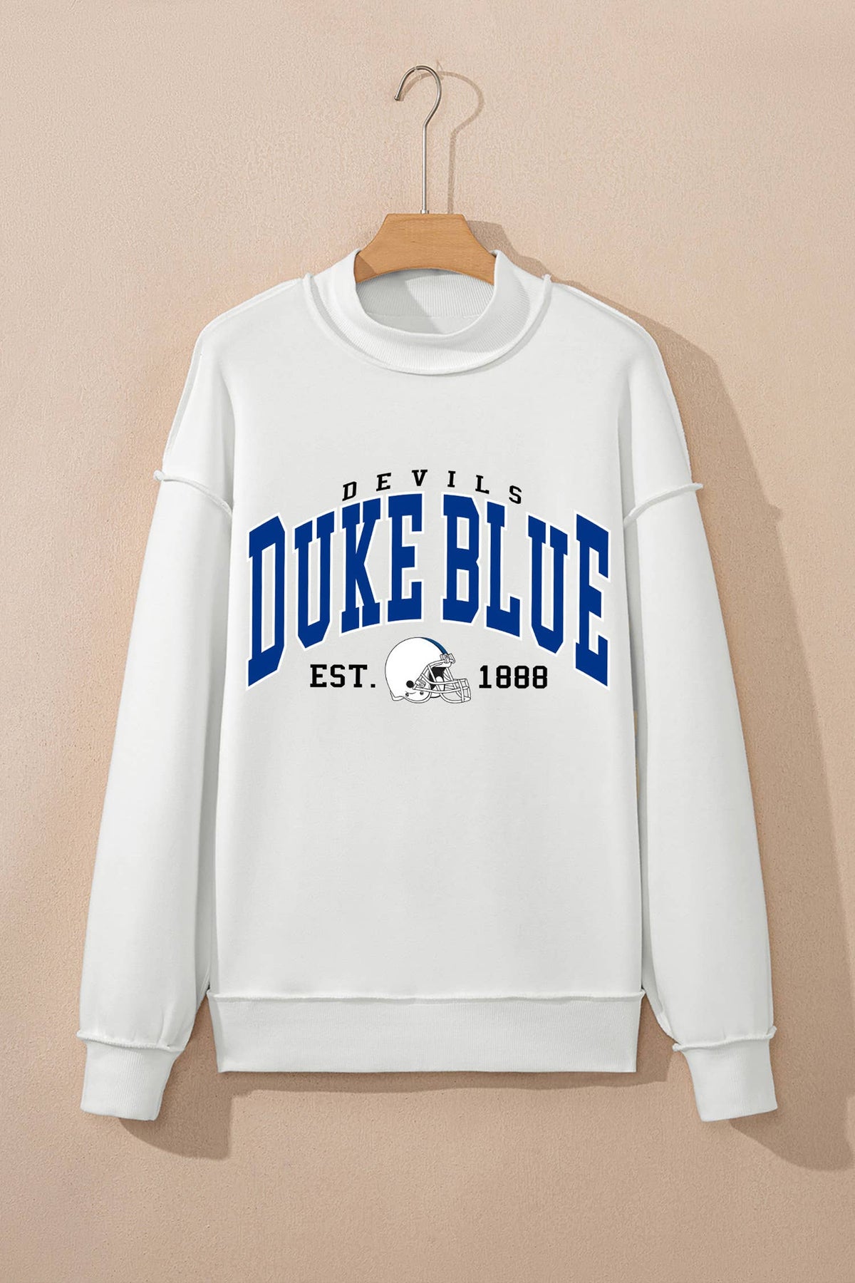 Duke Blue Devils Reversible Printed Mock Neck Sweatshirt