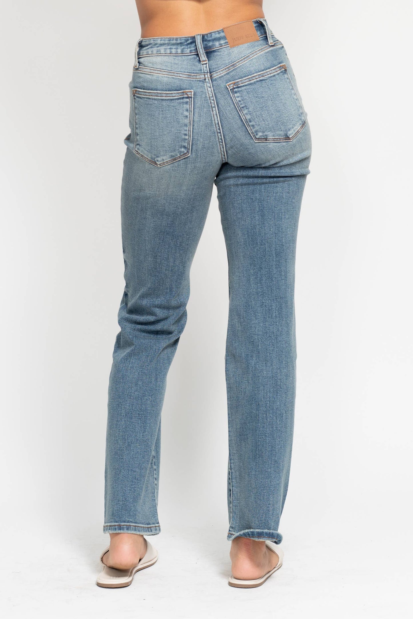 High Waisted Dad Straight Jean: MD / 9(29)