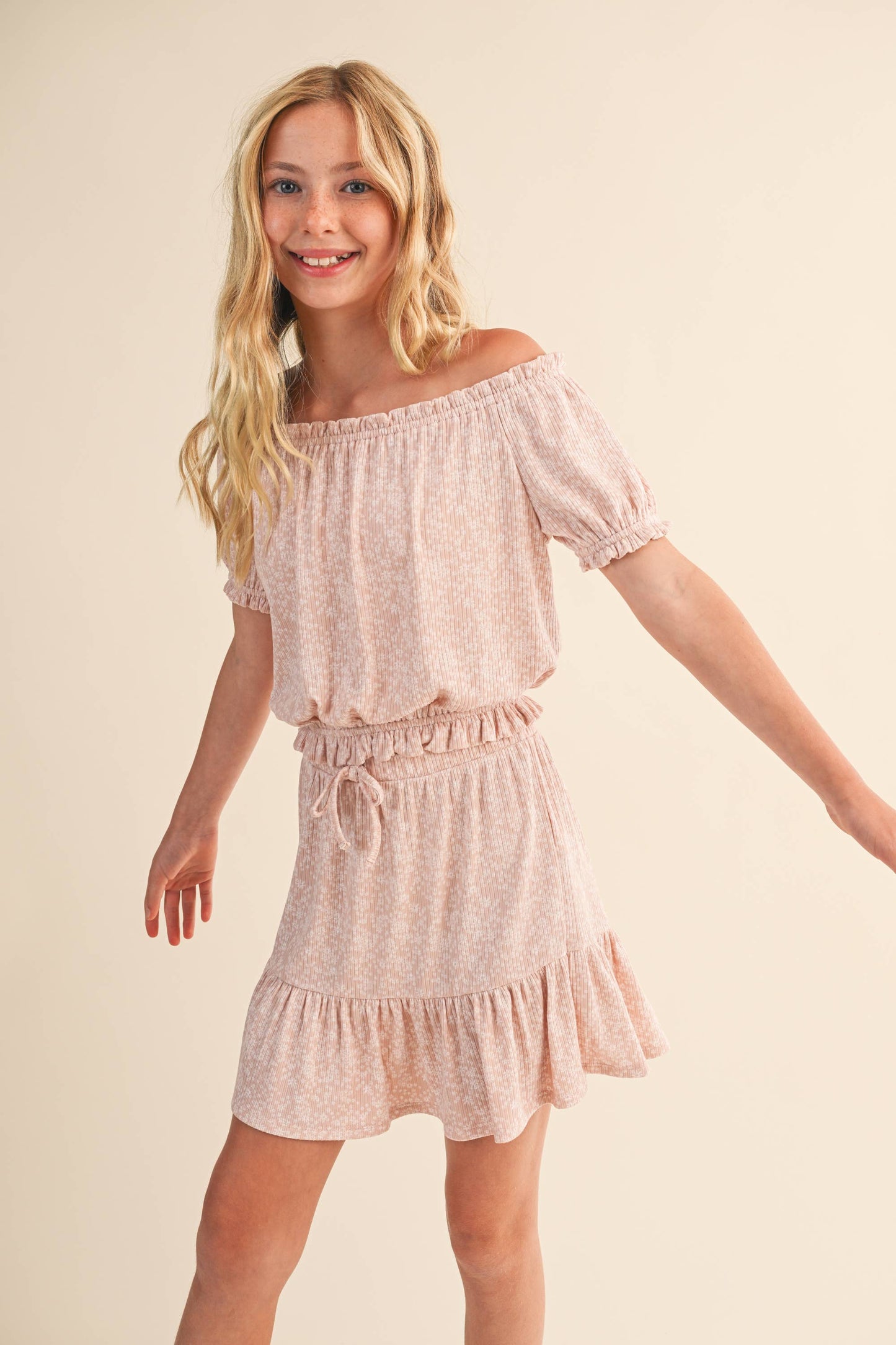 13/14 TWEEN KIDS GIRLS PEASANT TOP SKIRT SET (7-14) : 13/14