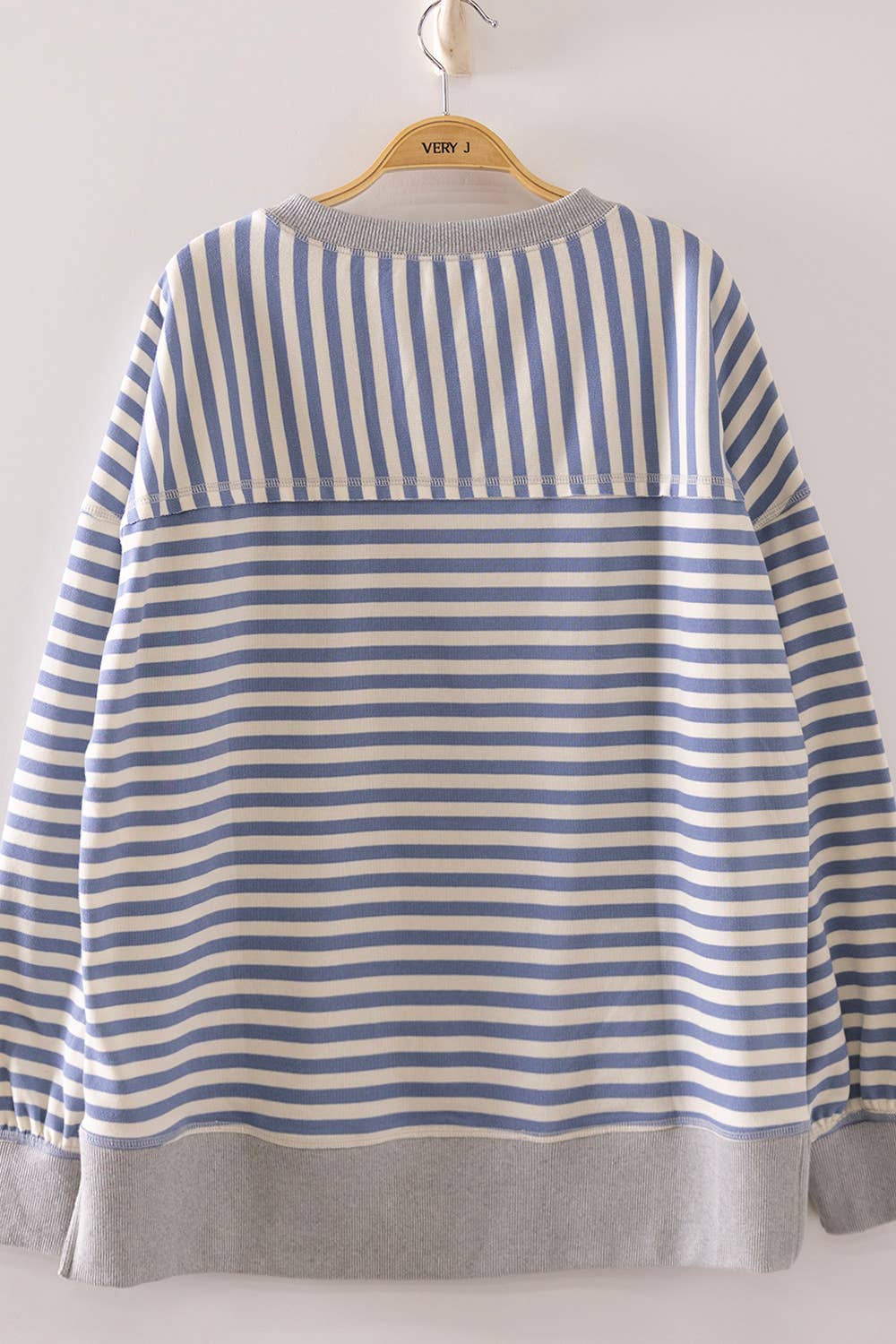 Stripe Comfy Casual Oversized Knit Top