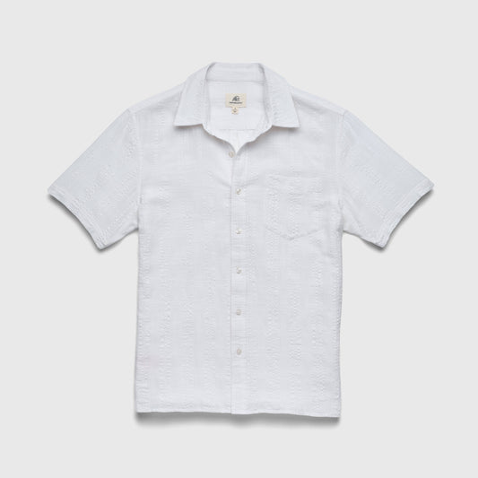 M Joseph Textured S/S Shirt - White: White