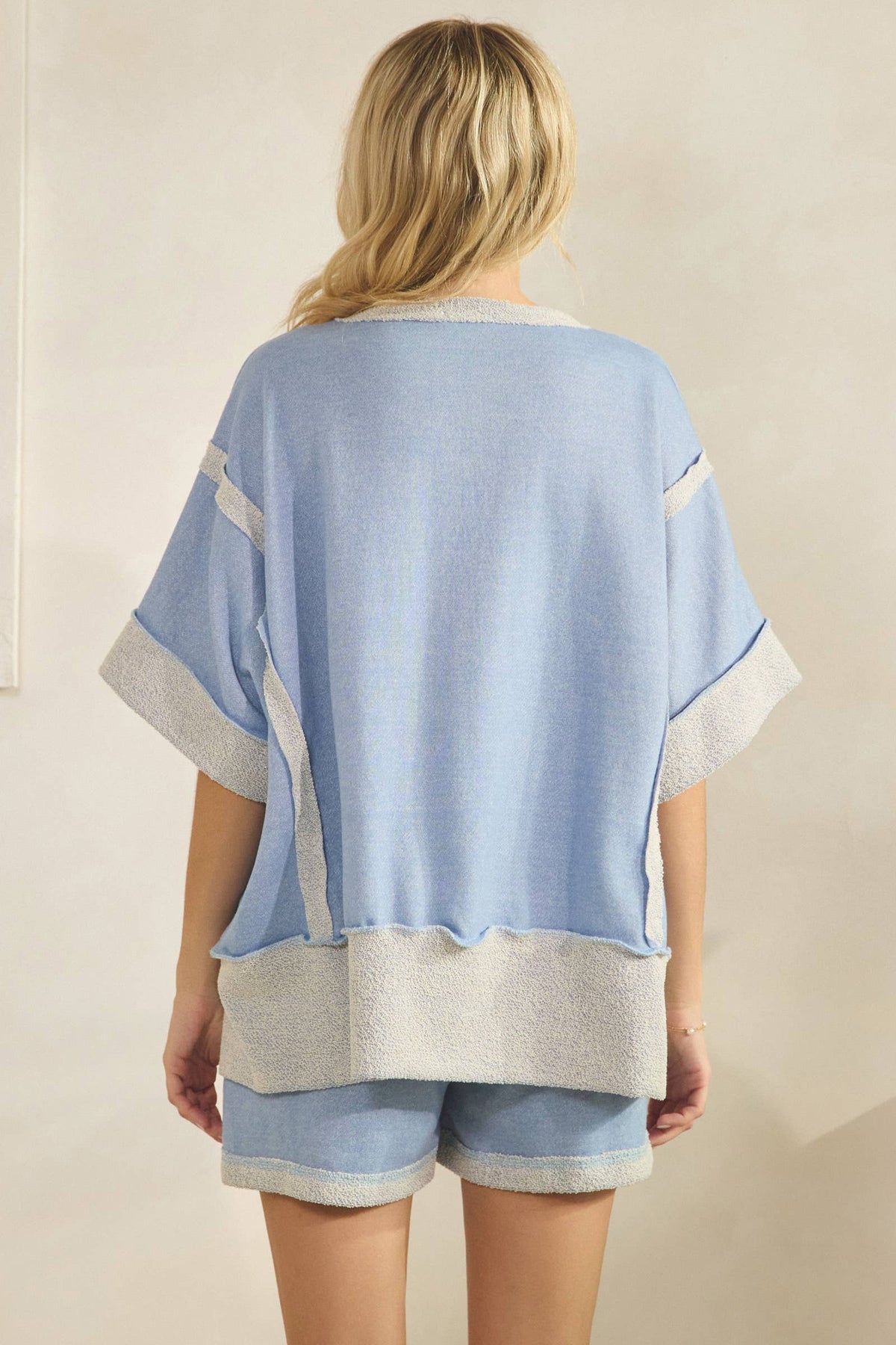 Oversize Reverse Contrast Banded Top
